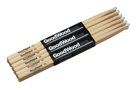 Vater Goodwood 5A baguettes de tambours, hickory 2e choix, embout en nylon