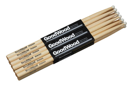 Vater Goodwood Fusion baguettes de baterie, hickory 2e choix, embout en nylon