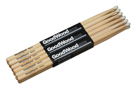 Vater Goodwood Rock baguettes de baterie, hickory 2e choix, embout en nylon