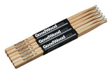 Vater Goodwood 7A baguettes de baterie, hickory de 2e choix, embout en nylon