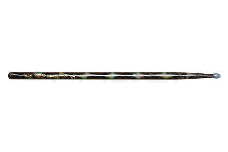 Vater Color Wrap 5A Black Optic baguettes de baterie, hickory, embout en nylon