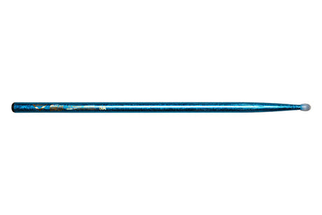 Vater Color Wrap 5A Blue Sparkle baguettes de baterie, hickory, embout en nylon