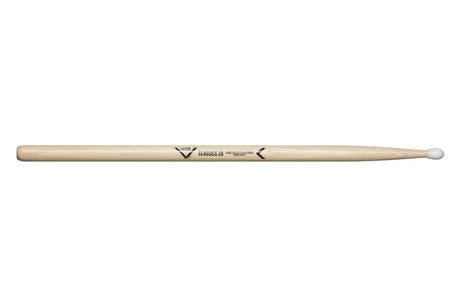 Vater Classics 2B baguettes de baterie, hickory, embout en nylon