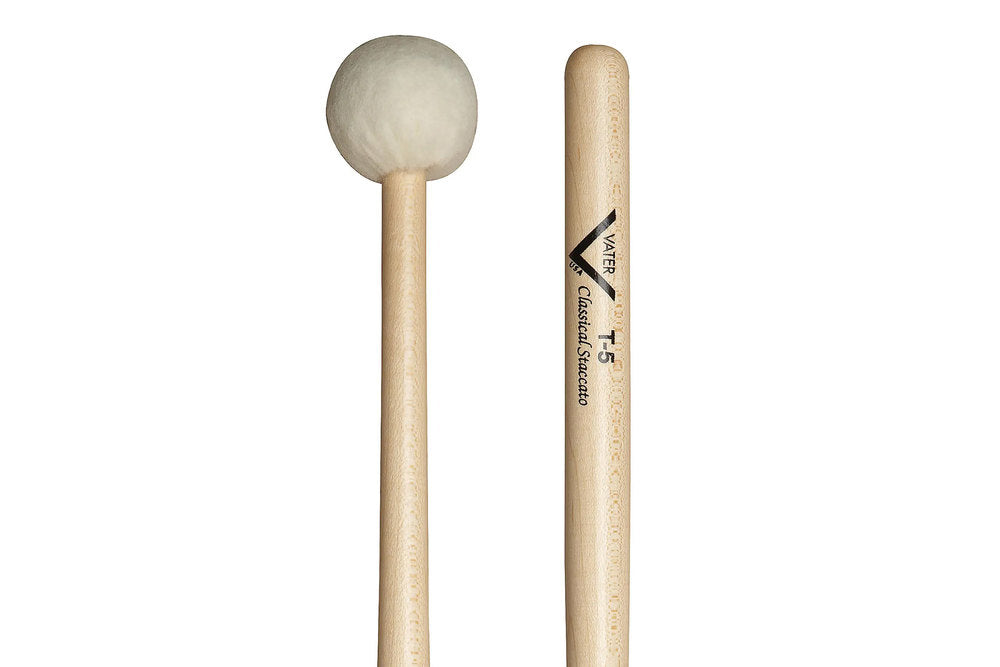 Vater Timpani Mallet T5 paukekøller, mellemhård filt, tilspidset skaft