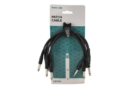 GEWA Basic Line câble patch 0,3 m, jack mono droit, 6 pièces