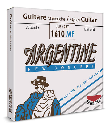Savarez 1211MF Argentine corde de mi aiguë pour guitare gypsy jazz, boule