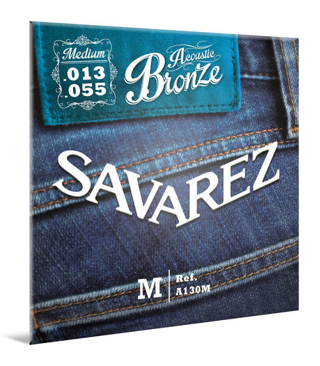 Savarez A130M Bronze cordes de guitare folk, medium .013 à .055