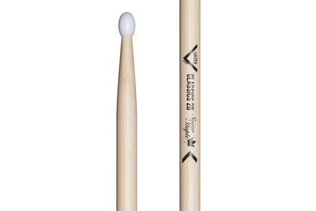 Vater Sugar Maple Classics 2B baguettes de baterie, pointe en nylon