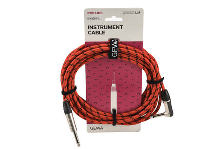 Câble d’instrument GEWA Pro Line 6 m, jack droit et coudé