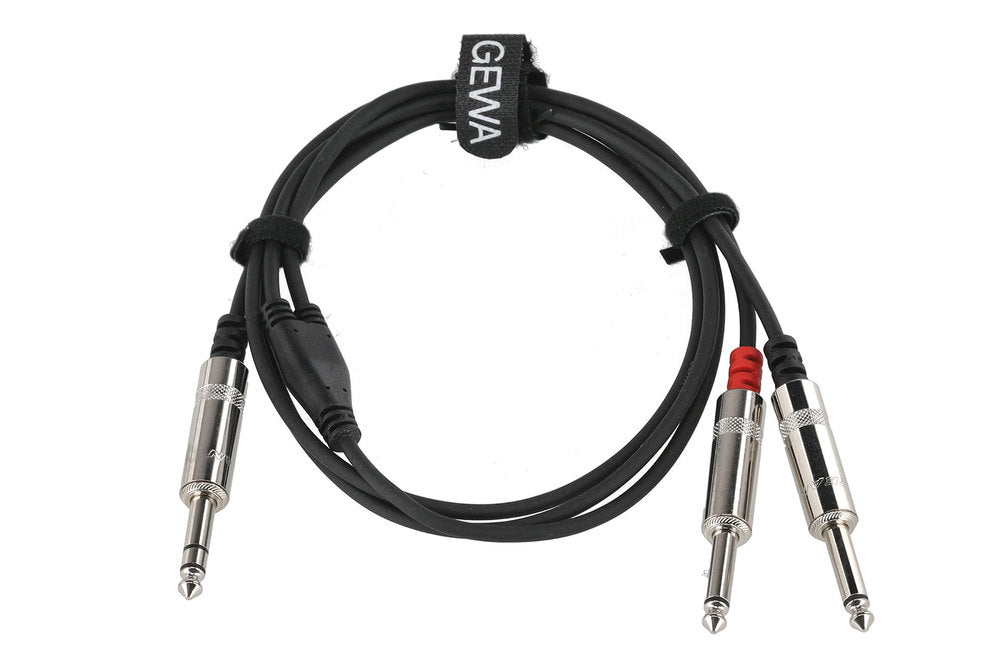 GEWA Pro Line câble insert 1,5 m, jack stéréo vers 2 jacks mono