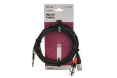 Câble d’insert GEWA Pro Line 3 m, jack stéréo vers XLR mâle et XLR femelle
