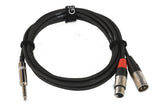 Câble d’insert GEWA Pro Line 3 m, jack stéréo vers XLR mâle et XLR femelle