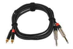 GEWA Pro Line câble double 3 m, 2 x jack vers 2 x cinch