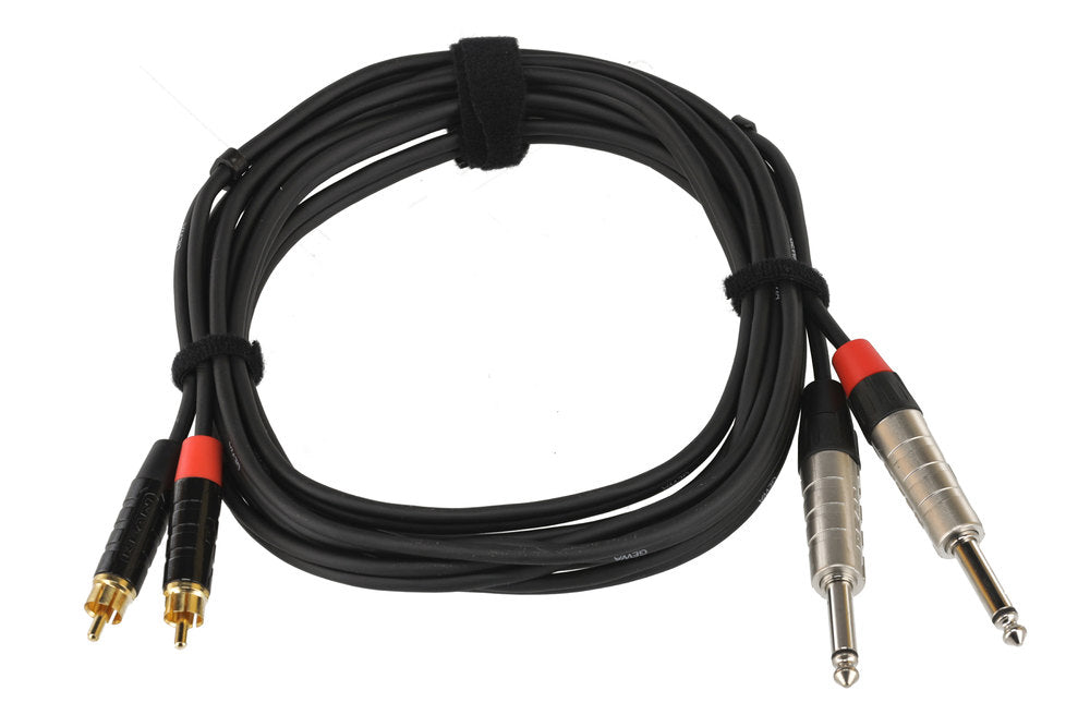 GEWA Pro Line câble double 3 m, 2 x jack vers 2 x cinch