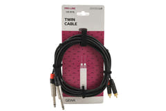 GEWA Pro Line câble double 3 m, 2 x jack vers 2 x cinch