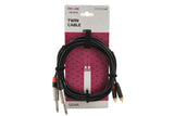 GEWA Pro Line câble double 3 m, 2 x jack vers 2 x cinch