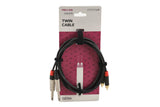 GEWA Pro Line câble double 1,5 m, 2 x jack vers 2 x cinch