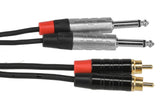 GEWA Pro Line câble double 3 m, 2 x jack vers 2 x cinch