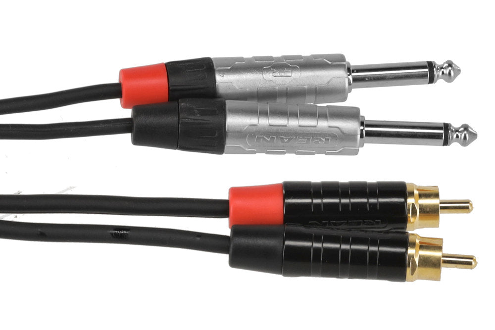 GEWA Pro Line câble double 1,5 m, 2 x jack vers 2 x cinch