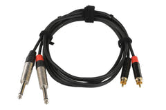 GEWA Pro Line câble double 1,5 m, 2 x jack vers 2 x cinch