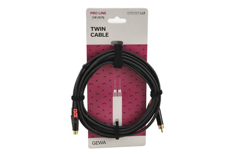 GEWA Pro Line double câble 3 m, rallonge cinch