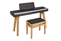 GEWA support pour Portable Piano PP-2 et PP-3, pieds en bois noir mat