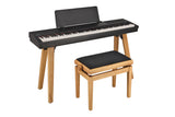 GEWA support pour Portable Piano PP-2 et PP-3, pieds en bois noir mat