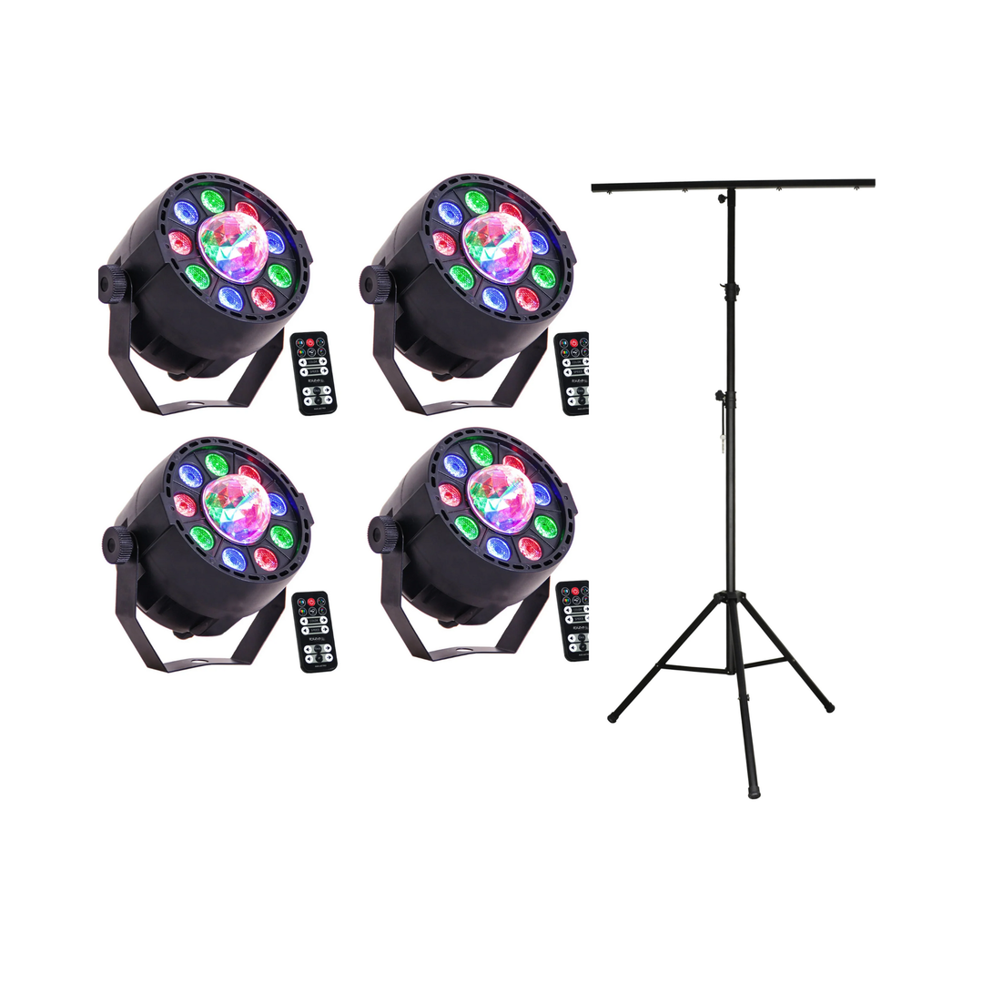 LED PAR-ASTRO 2-en-1 Éclairage Disco & Perfex Trépied Lumière