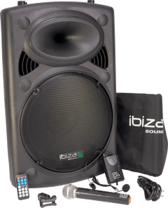 Ibiza Enceinte portable avec 15" Basso (Noir, 800W)