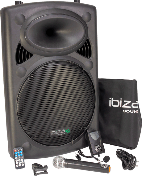 Ibiza Enceinte portable avec 15" Basso (Noir, 800W)