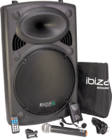 Ibiza Enceinte portable avec 15" Basso (Noir, 800W)