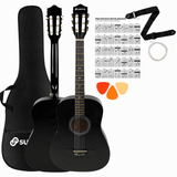 Suprimo CGS2 BK Ensemble de guitare classique 4/4, noir