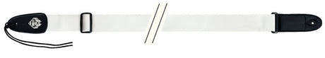 Courroie de guitare Fire & Stone Nylon Edition, blanche, extrémités de 3 mm
