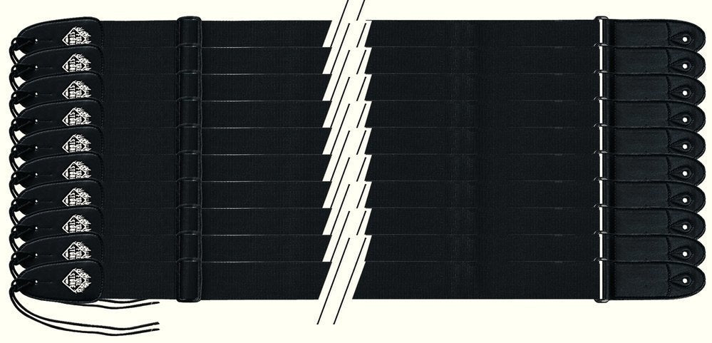 Fire & Stone Nylon Edition sangles de guitare, 10 pièces, noires