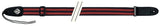 Sangle de guitare Fire & Stone Cotton-Edition en coton, noire/rouge