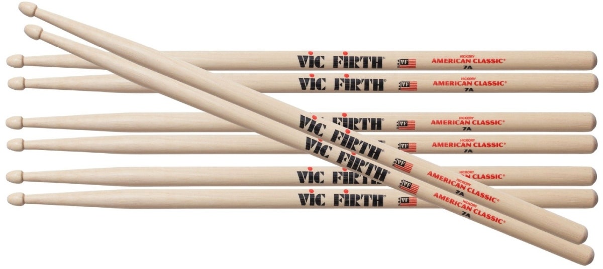 Vic Firth 7A Hickory Value Pack