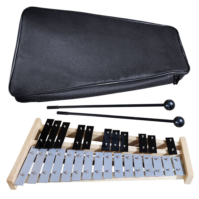 V-TONE DC27 Glockenspiel chromatique pour enfants – 27 notes avec étui et mailloches