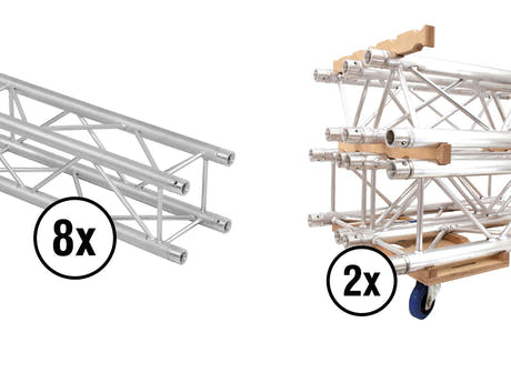 ALUTRUSS Set QUADLOCK QL-ET34-2000 + plateau de transport pour structure