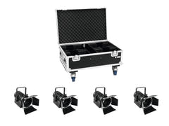 EUROLITE Set 4x LED THA-40PC bk + Étui
