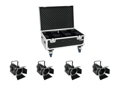 EUROLITE Set 4x LED THA-40PC bk + Étui