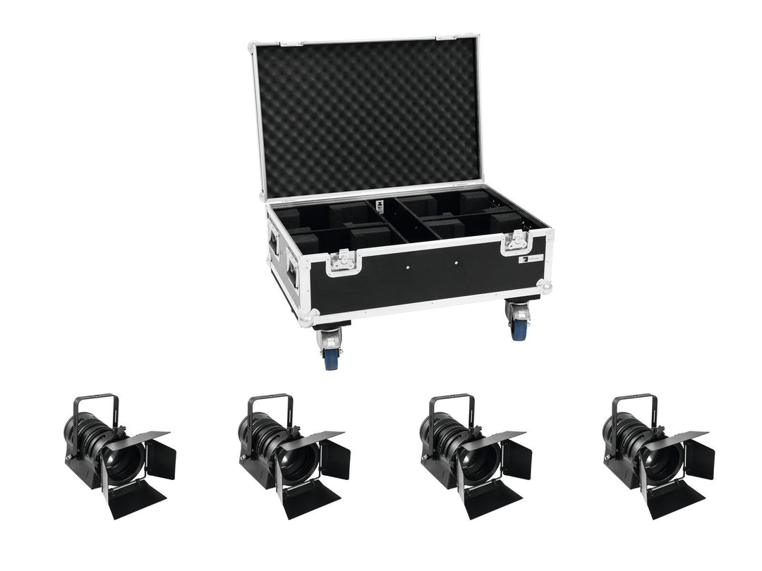 EUROLITE Set 4x LED THA-40PC bk + Étui