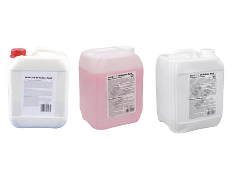 EUROLITE Set 3x UV Bubble Fluid 5l yellow + red + blue