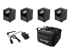 EUROLITE set 4x AKKU UP-1 + SB-4 Soft Bag + Émetteur sans fil QuickDMX