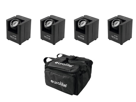 EUROLITE Set 4x AKKU UP-1 + SB-4 Sac souple