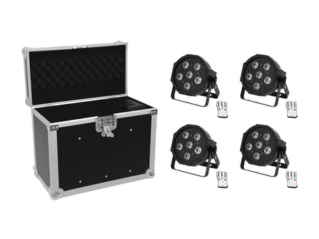 EUROLITE Set 4x LED SLS-603 + Étui EC-SL4M taille M