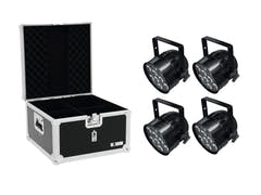EUROLITE Ensemble 4x LED PAR-56 QCL Court bk + Étui EPS