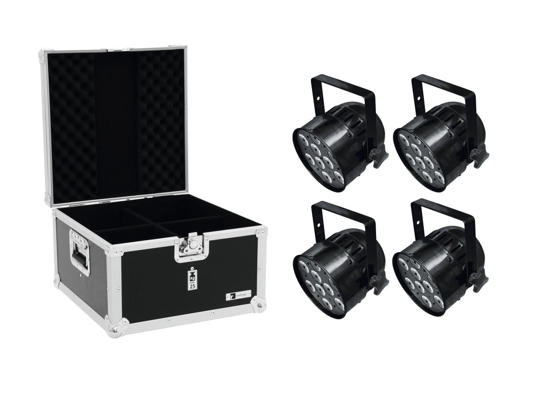 EUROLITE Ensemble 4x LED PAR-56 QCL Court bk + Étui EPS