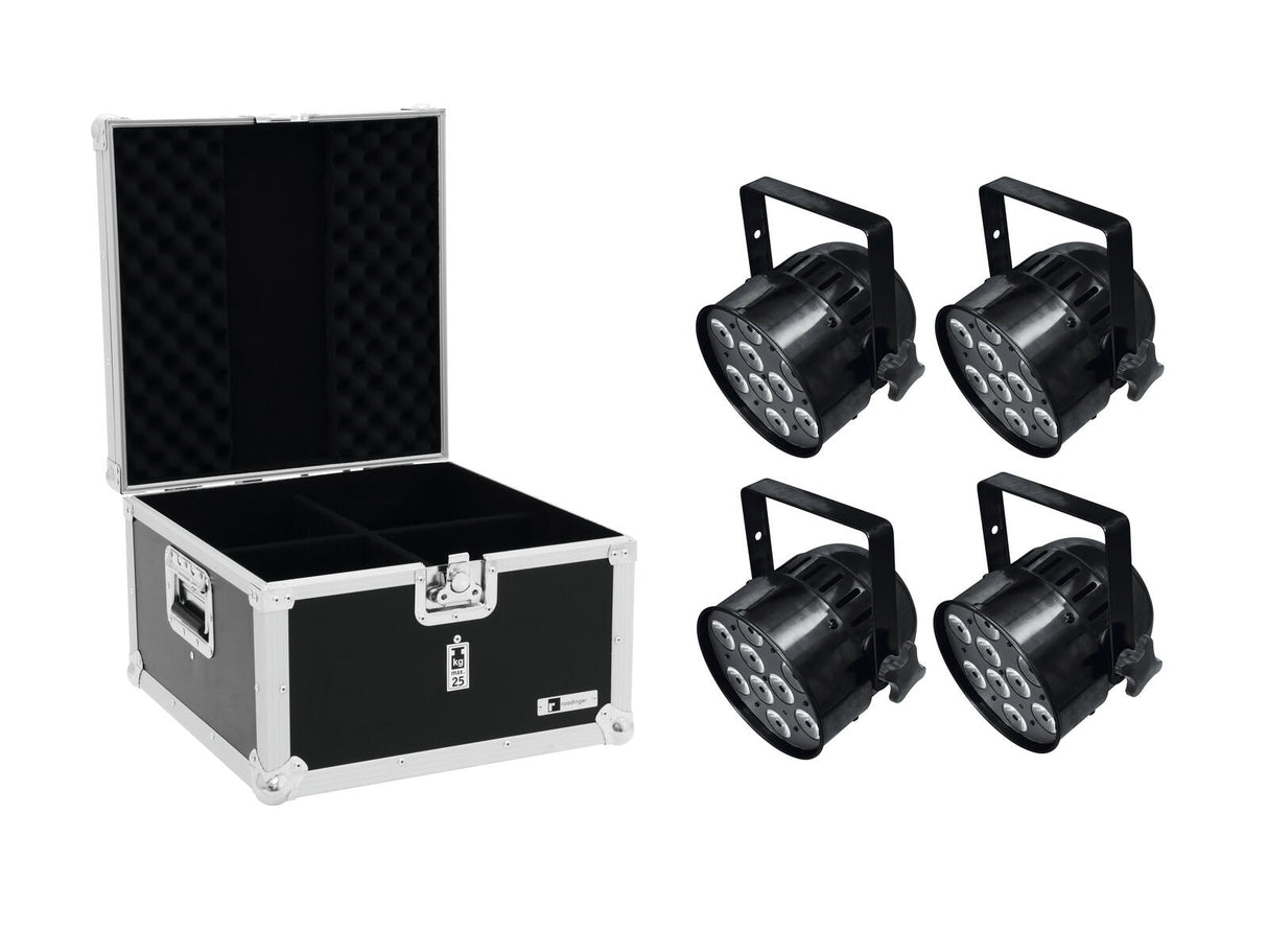 EUROLITE Set 4x LED PAR-56 QCL Short bk + EPS Case