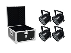 EUROLITE Set 4x LED PAR-56 HCL Short bk + étui EPS