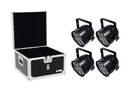 EUROLITE Set 4x LED PAR-56 HCL Short bk + étui EPS